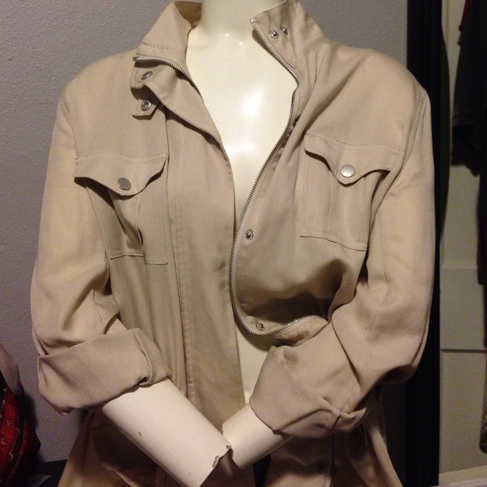 Calvin Klein Fall Lightweight Tan Khaki Jacket